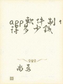 app软件制作得多少钱