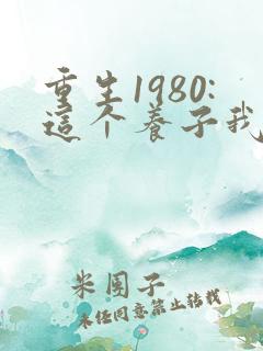 重生1980:这个养子我不当了电视短剧