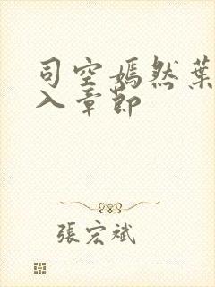 司空嫣然叶凡进入章节