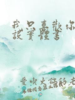 我只喜欢你的人设实体书