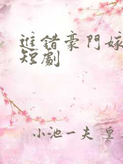 进错豪门嫁错郎短剧