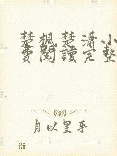 楚枫楚潇小说免费阅读完整版