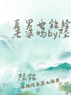 直男也能给人当老婆吗by陆酌言小说