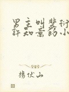 男主叫裴衍女主许知意的小说