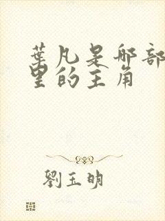 叶凡是哪部小说里的主角