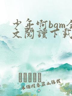 少年啊bgm全文阅读下载免费