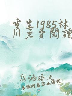 重生1985林川免费阅读全文