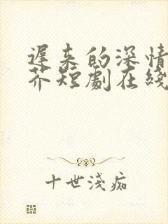 迟来的深情如草芥短剧在线观看全集