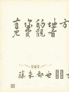 有你的地方短剧免费观看