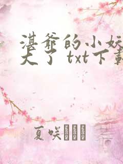 湛爷的小妖精长大了 txt下载