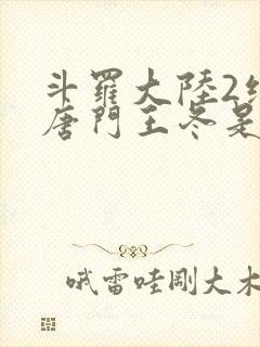 斗罗大陆2绝世唐门王冬是男还是女