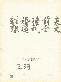 离婚后前夫总是想追我全文免费阅读