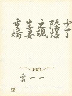 重生之陆少的小娇妻飒爆了免费