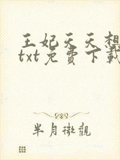 王妃天天想失宠txt免费下载