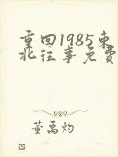 重回1985东北往事免费完整版
