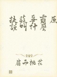 扶苏争霸原著小说叫什么