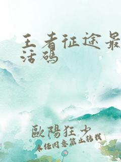 王者征途最新激活码