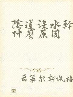 阴道没水干涩是什么原因