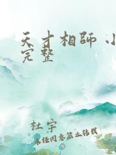 天才相师 小说完整