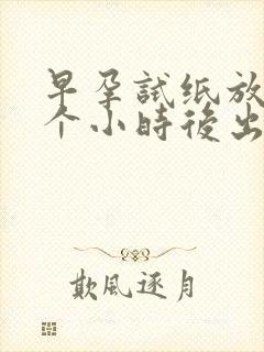 早孕试纸放置1个小时后出现两条杠