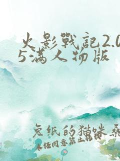 火影战记2.05满人物版