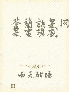 苍兰诀是网剧还是电视剧