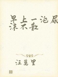 早上一泡尿有泡沫不散