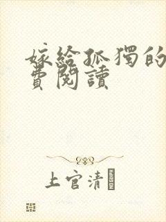 嫁给孤独的他免费阅读