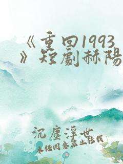 《重回1993》短剧赫阳免费观看