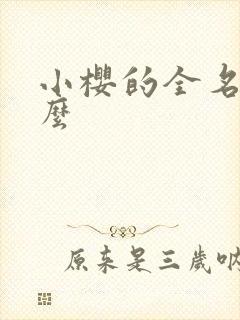 小樱的全名叫什么