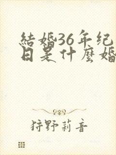 结婚36年纪念日是什么婚