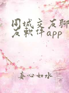 同城交友聊天交友软件app