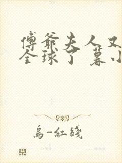 傅爷夫人又惊艳全球了 暮小靓