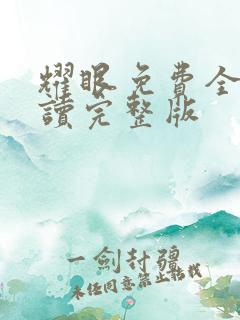 耀眼免费全文阅读完整版