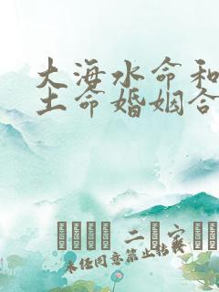 大海水命和沙中土命婚姻合不合