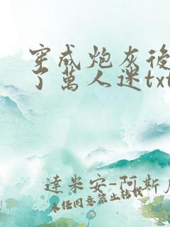 穿成炮灰后我成了万人迷txt