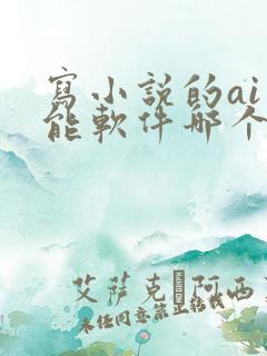 写小说的ai智能软件哪个最好