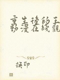 重生后的王小小动漫在线观看