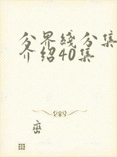 分界线分集剧情介绍40集