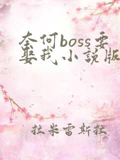 奈何boss要娶我小说版