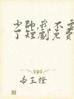 少帅,我不要你了短剧免费看