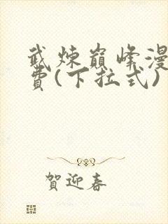 武炼巅峰漫画免费(下拉式)