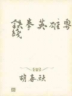铁拳英雄粤语在线