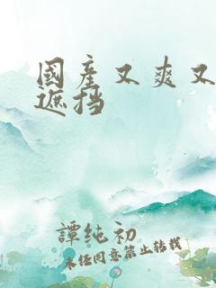 国产又爽又黄无遮挡