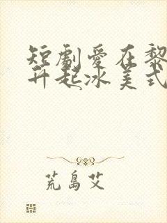 短剧爱在黎明前升起冰美式是什么