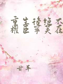 重生后绝不嫁给权臣宁芙在线全文阅读