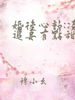婚后心动:凌总追妻有点甜电子书