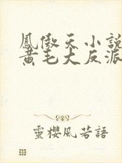 凤傲天小说里的黄毛大反派也想要幸福