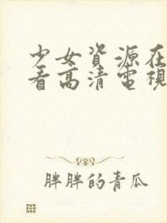 少女资源在线观看高清电视剧动漫