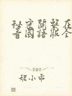 秘密关系在线观看国语版全集